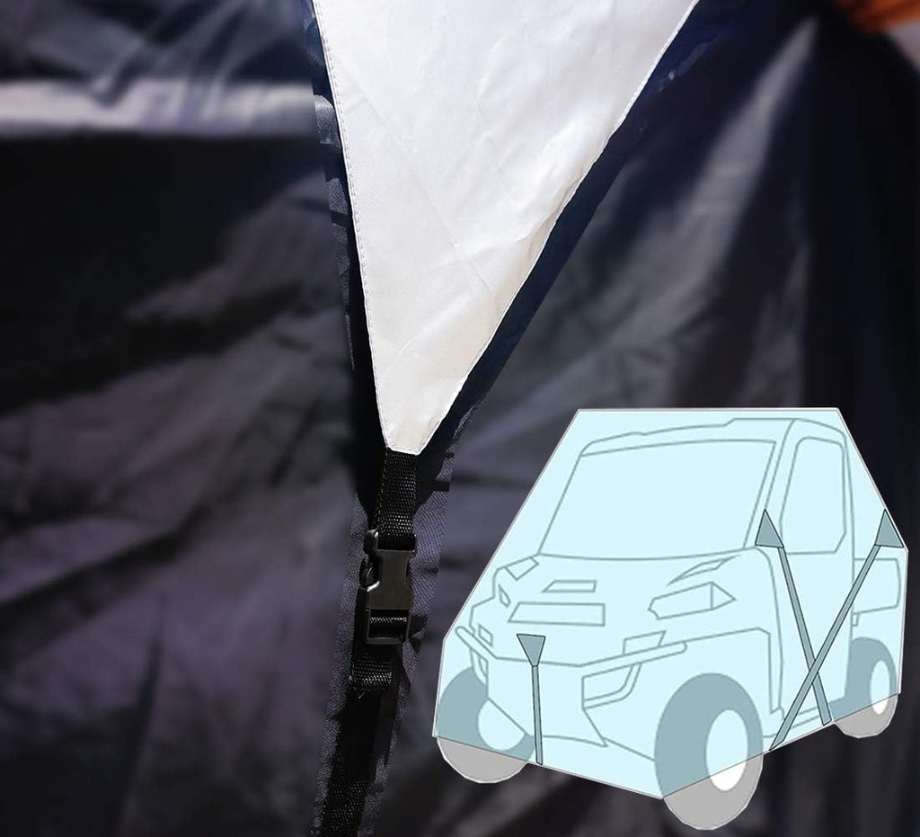 Side by Side UTV Cover Fit Max 2-3 Passenger, 131’’x66’’x75’’ | Heavy Duty Waterproof 420D Oxford Fabric, With Dual