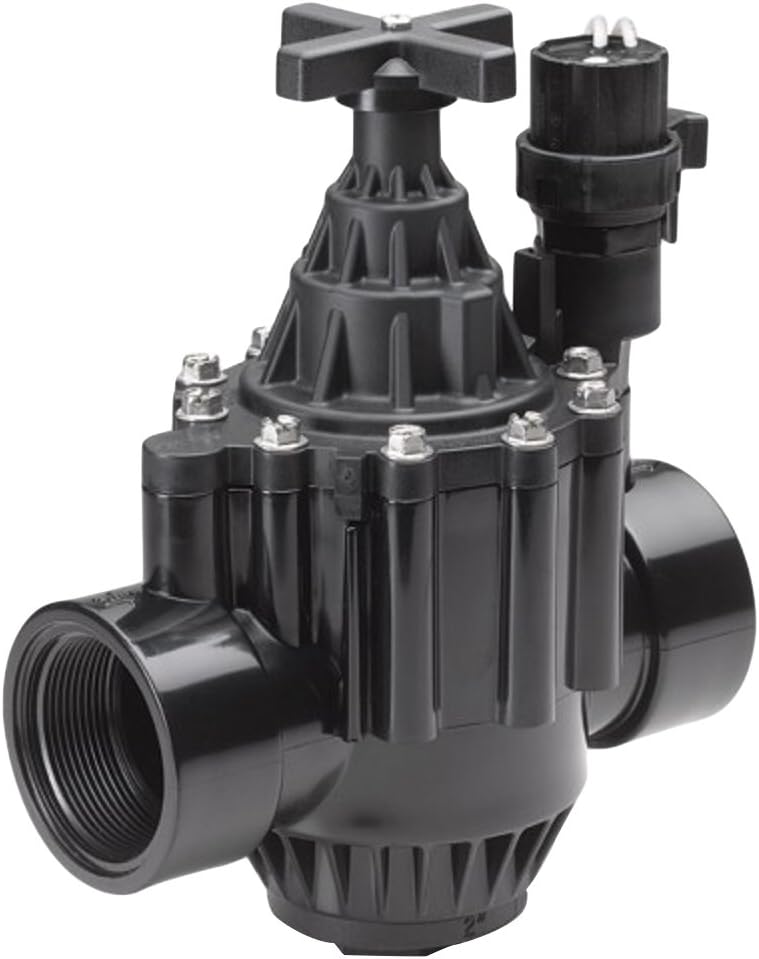 Rainbird Plastic PGA Series Combination Globe and Angle Electric Remote Control Valve, 2"/24 VAC