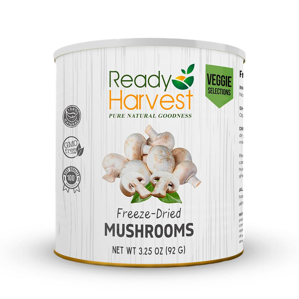 Freeze-Dried Mushroom for Emergency Food Supply | Camper Must-Haves Camping Essentials | Hurricane Preparedness
