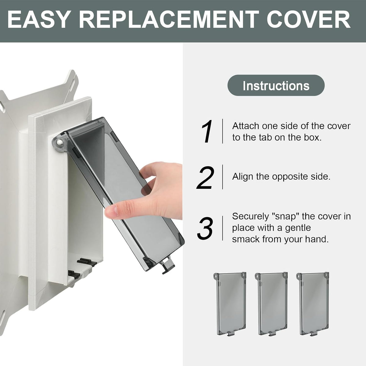 1-Gang Outdoor Outlet Cover, Type 3R Enclosure Cover for Wet Locations