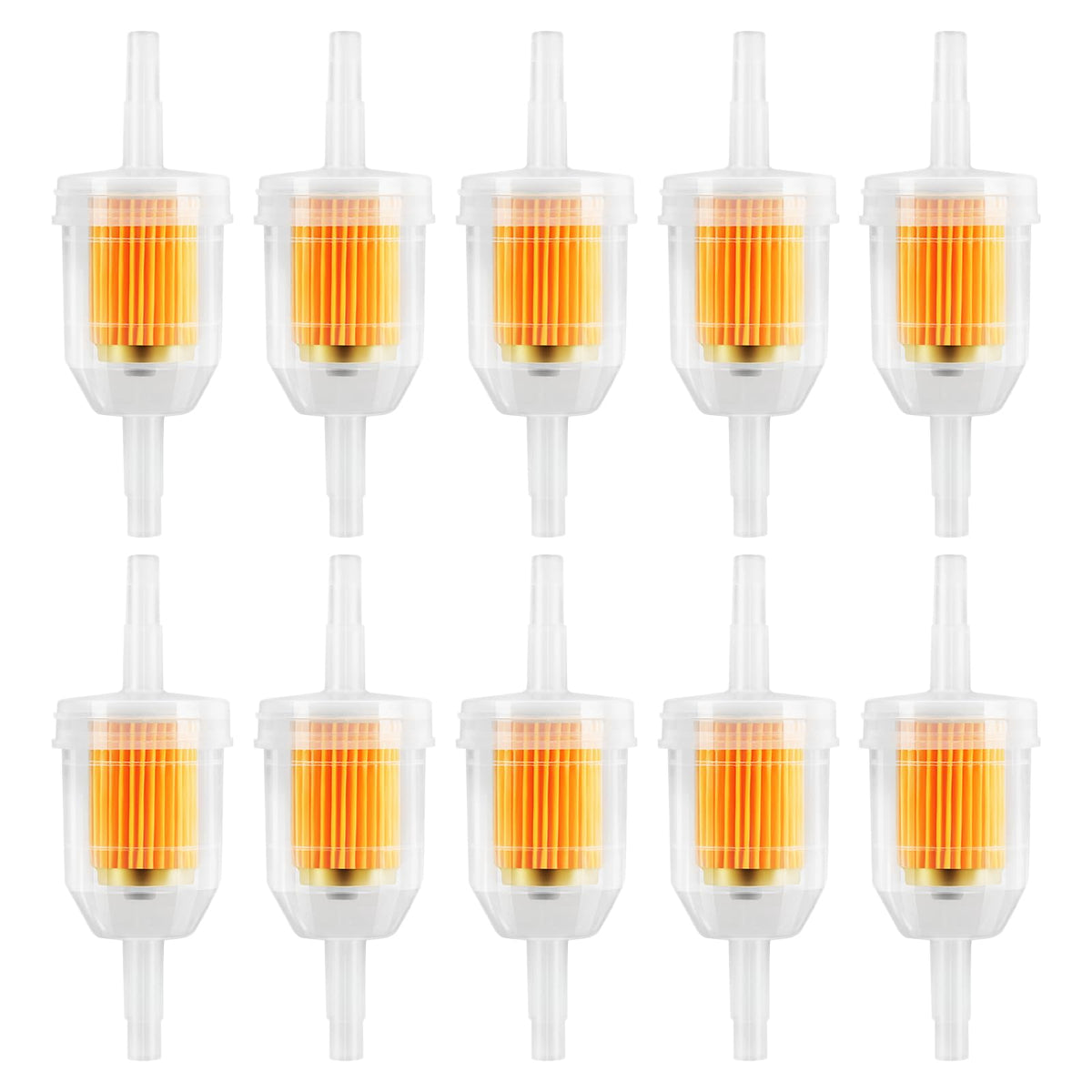 20 Pack 1/4 & 5/16 Inch Inline Fuel Filter with Magnet