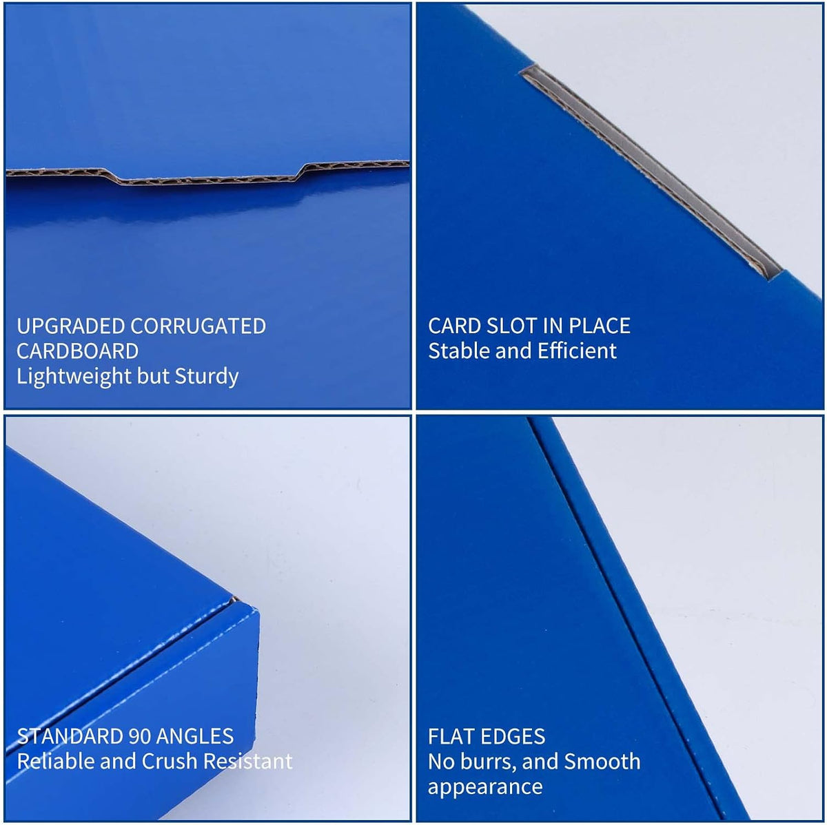 12X9X4 Inch Blue Shipping Boxes 20 Pack, Cardboard Corrugated Mailer Gift Wrap Boxes for Packaging Mailing Small