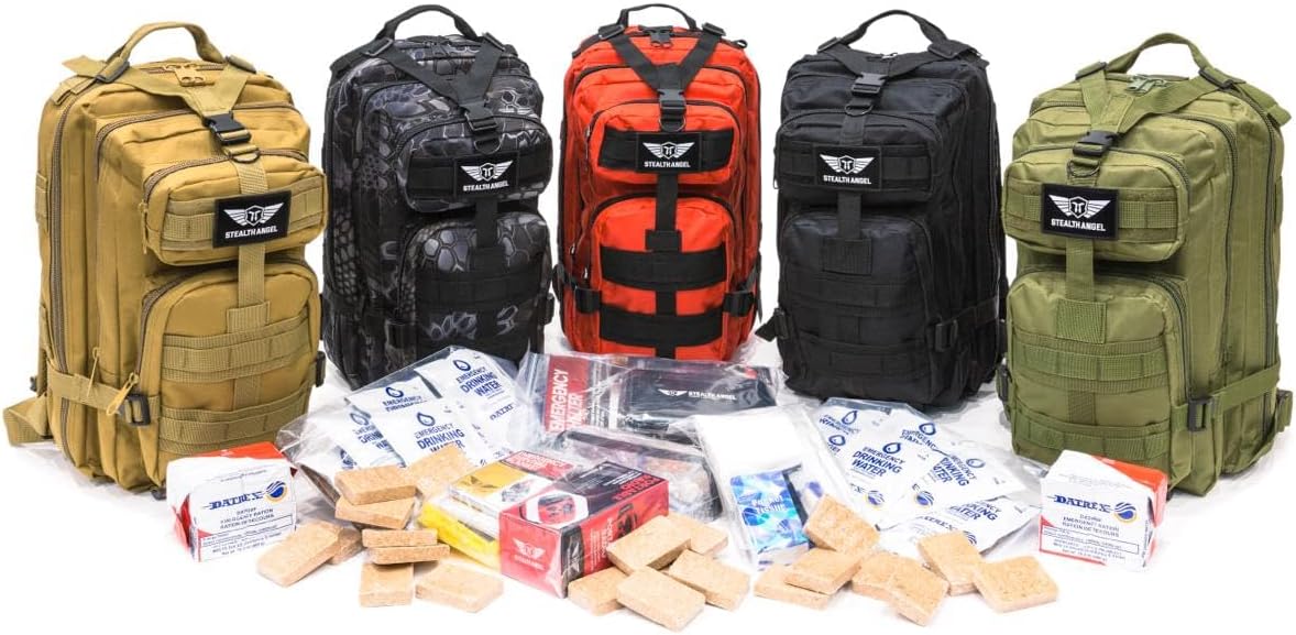 Survival - 72 Hour Family Emergency Kit - 1-5 Person Survival Bag for Earthquakes, Hurricanes, and Other Natural