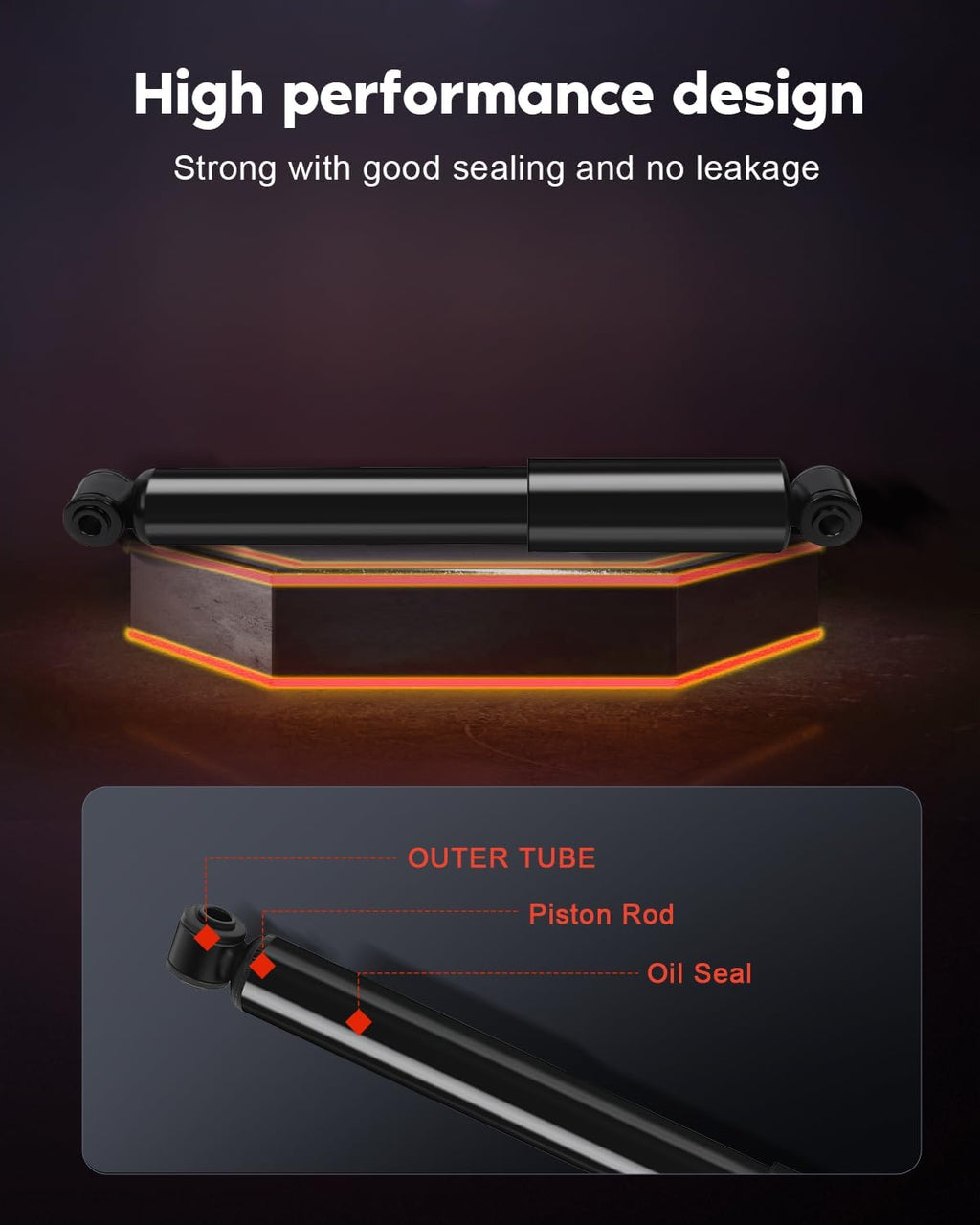 CCIYU Front and Rear Shock Absorbers Fit for Chevrolet Blazer 95-05 4PCS