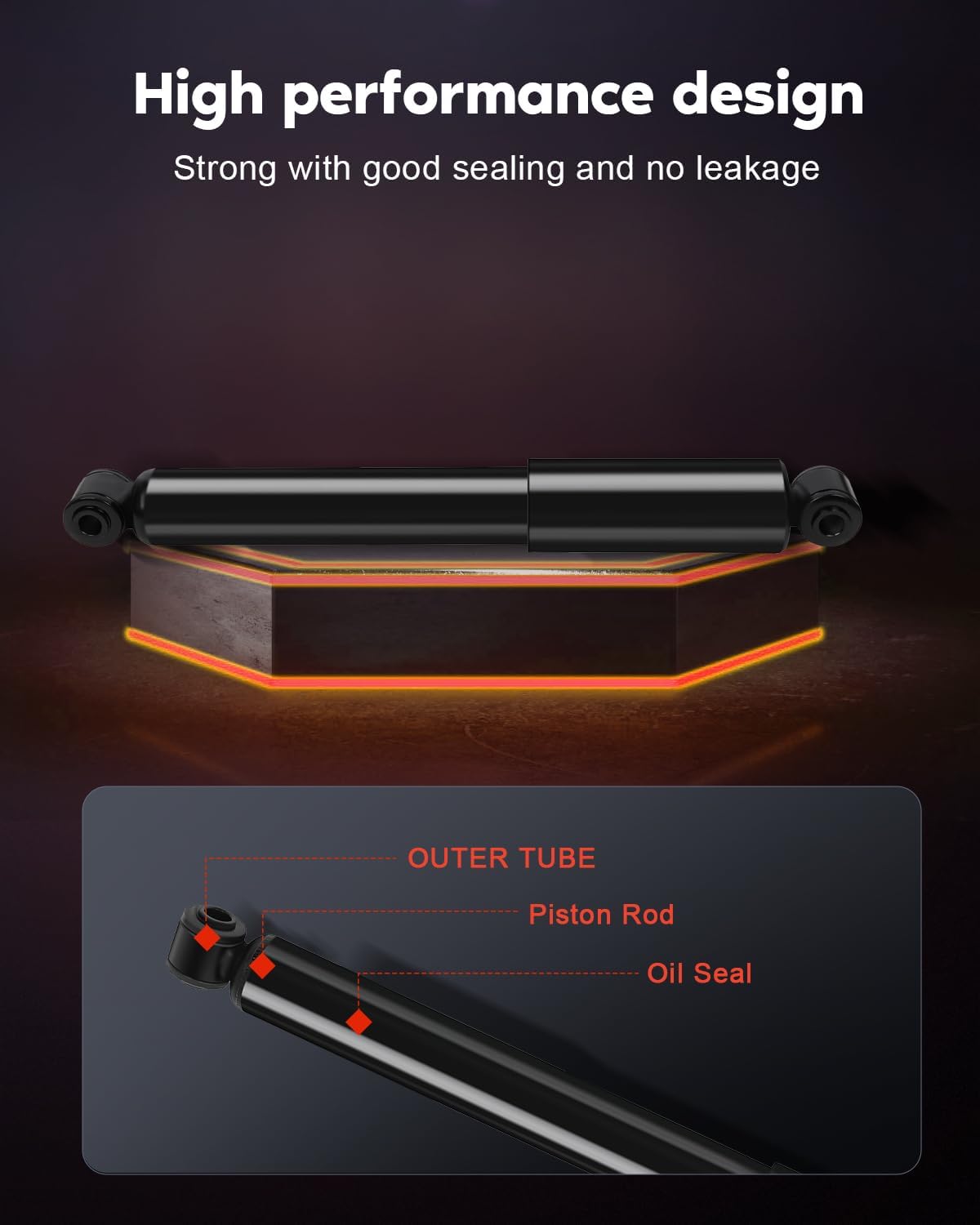 CCIYU Front and Rear Shock Absorbers Fit for Chevrolet Blazer 95-05 4PCS