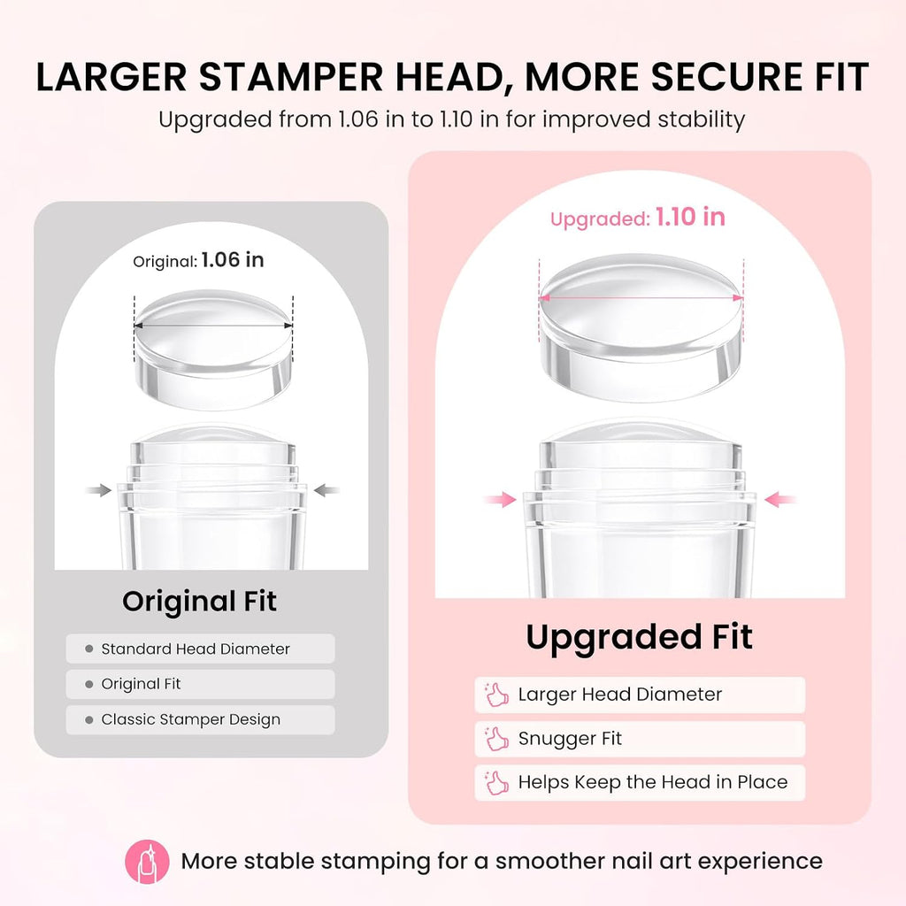 French Nail Stamper Kit, French Tip Tool, 4PCS, Clear