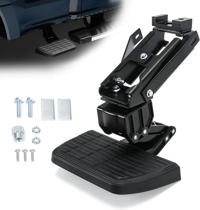 75413-01A Truck Bed Step Retractable Step Side Step Compatible with Ford 2017 2018 2019 2020 2021 2022 F-250 F-350 Super Duty, Folding Truck Step