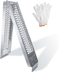 Alloy Steel Motorcycle Ramp, 750 Lbs Capacity, 78in Folding Loading Ramp with Load Straps for Pickup Trucks
