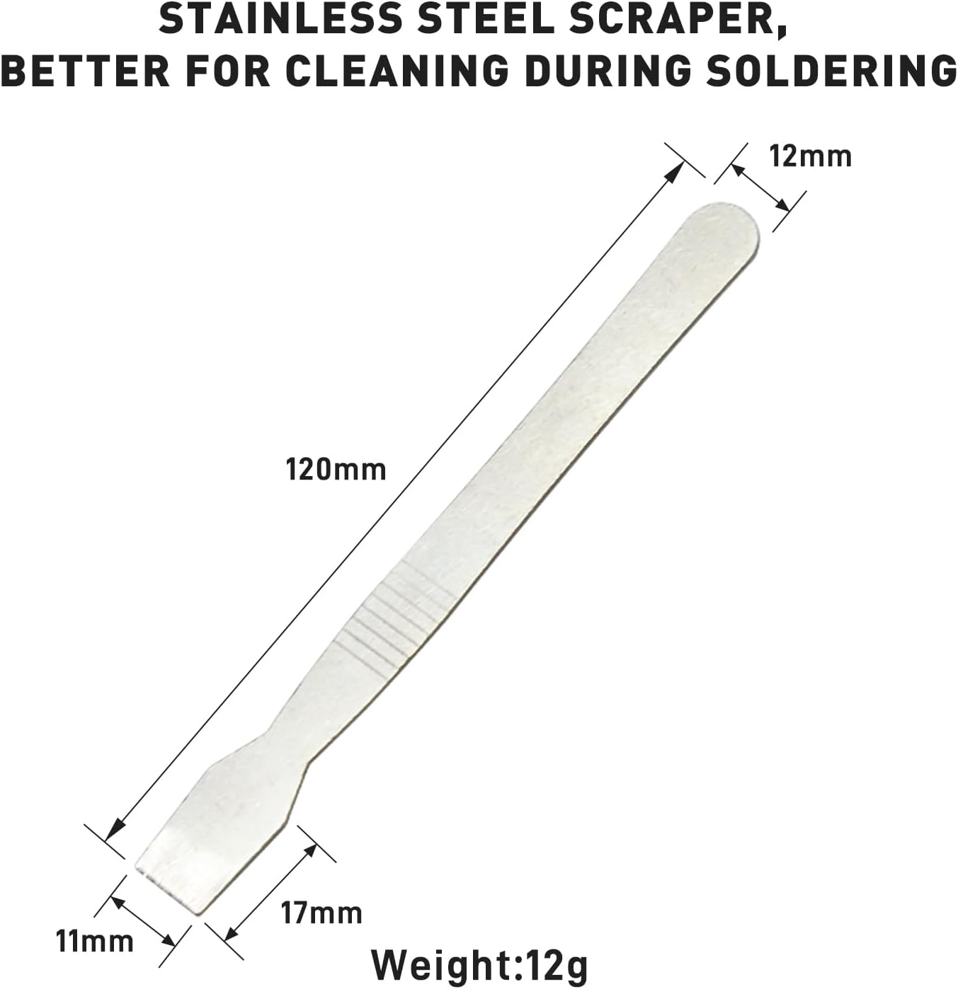 6-in-1 solder kit, soldering iron tip cleaner +1.0mm solder wire(11g*2pcs)+Rosin Solder Flux Paste (1.75 oz/50g)