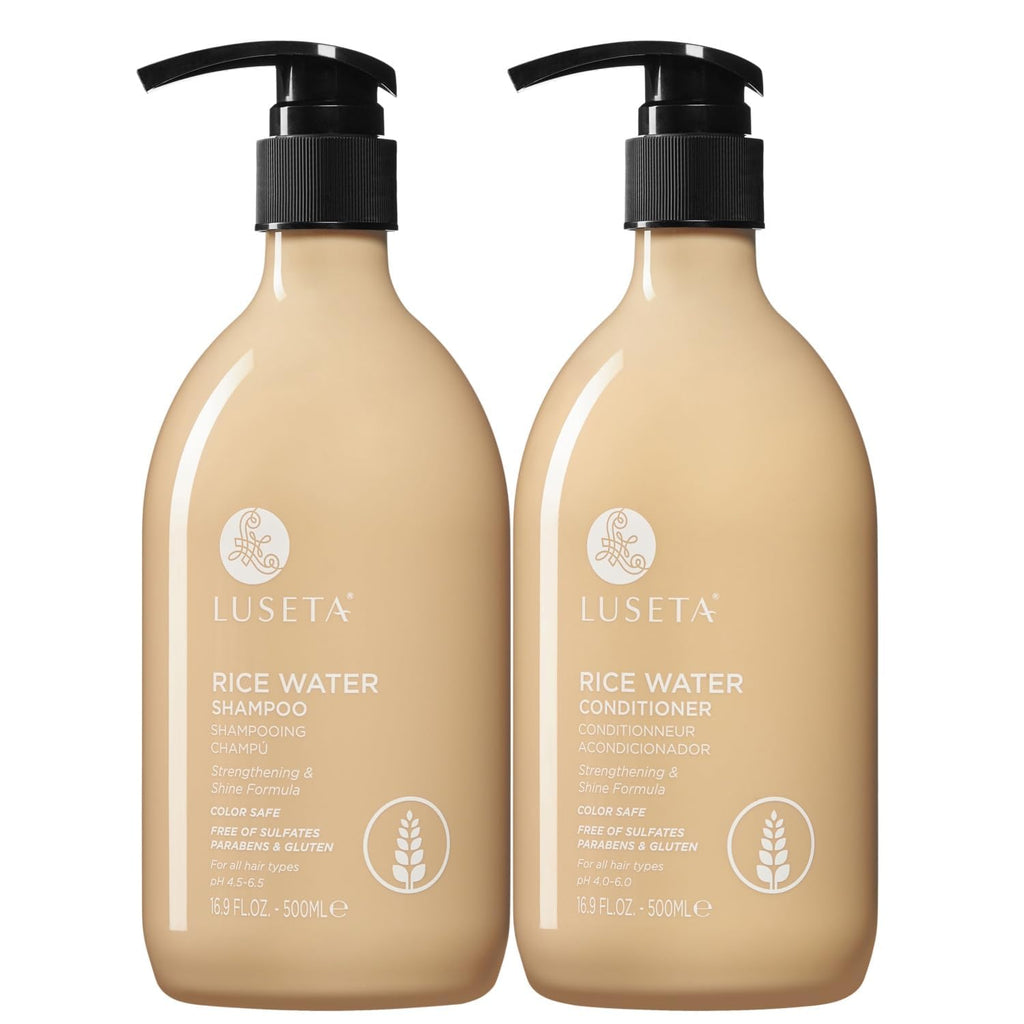 Rice Water Shampoo and conditioner Set Strengthening & Nourishing Revitalizes Shine for All Hair Types Hydrating &