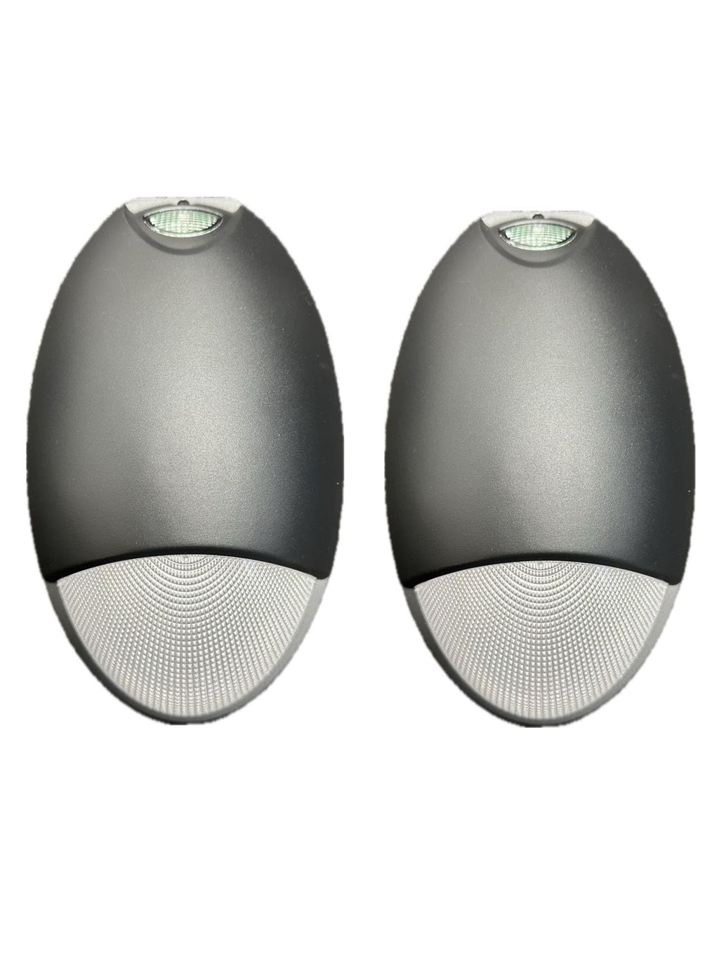 E2 LIGHTING Mini Emergency Wall Pack, LED Emergency Lights, 2 Pack Black