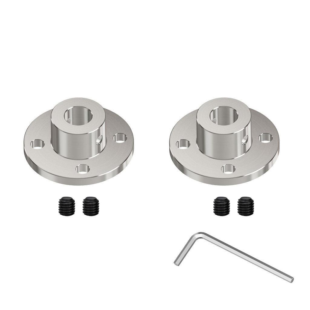 FOCMKEAS 2Pcs 8mm Flange Shaft Coupling, Rigid Coupling