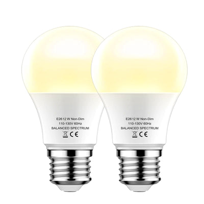 Grow Lights Bulbs for Indoor Plants Full Spectrum，LED Grow Light Bulb A19，Plant Light Bulbs E26 Base，12W Grow Bulb