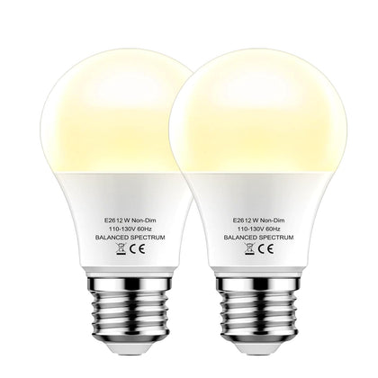 Grow Lights Bulbs for Indoor Plants Full Spectrum，LED Grow Light Bulb A19，Plant Light Bulbs E26 Base，12W Grow Bulb
