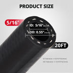 EVIL ENERGY 5/16" Transmission Cooler Hose 20FT, SAE J1532 250 PSI Power Steering Hose for Transmission, Engine & Hydraulic Oil Cooling Systems