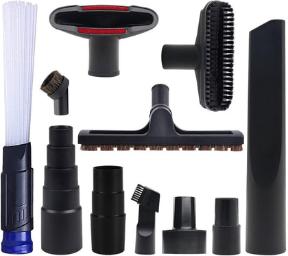 Universal Vacuum Attachments for Shop Vac Attachment Vacuum Hoses | 11 Pcs Vacuum Brush Attachment with 1 1/4" to 2