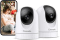 2K Indoor Security Camera with Alert for Pet/Cat/Nanny, D1 2Pack | Baby Monitor with 2.4Ghz Wi-Fi Camera & Audio