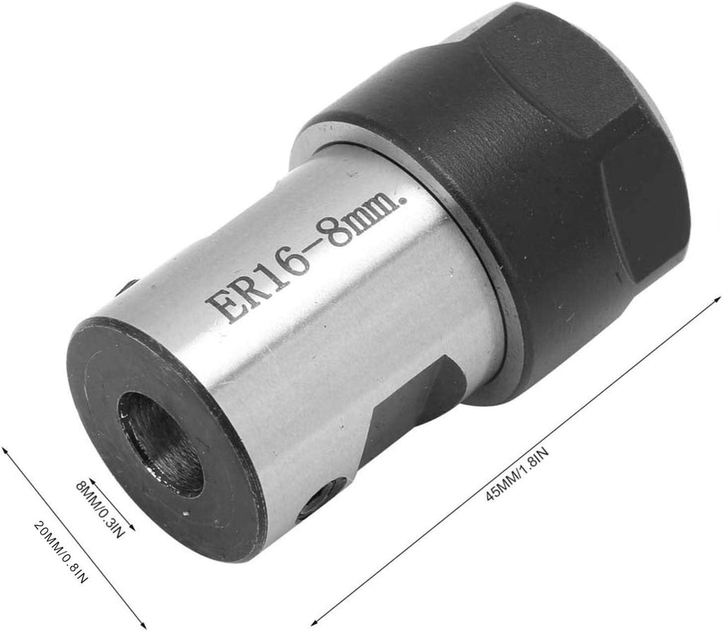Yunseity ER16 Collet Block Chuck Holder, Spiral Linear Thread, for Lathes, Drilling, Milling, Boring Machines, with Smooth, for Spindle Motor Shaft Clamping (Yunseityouehb37cg9-02)