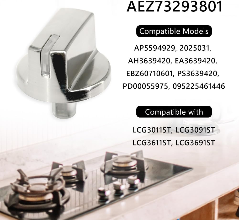 AEZ73293801 Stove Knob Gas Oven Range Control Knob Assembly (5PCS)