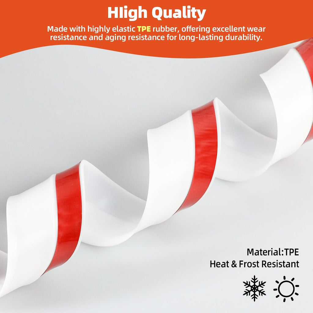 Garage Door Seal Top and Sides with Nails, 40 FT, White