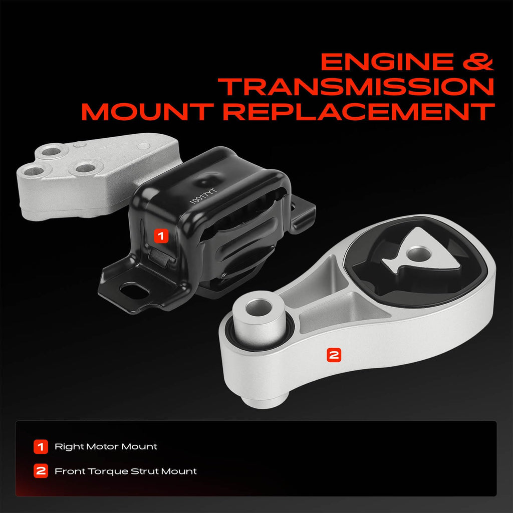 A-Premium Engine Motor Mount and Torque Strut Mount Kit, Set of 2