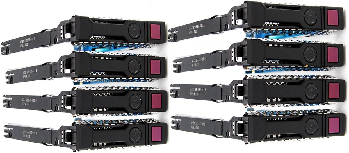 8-Pack 2.5"651687-001 Hard Drive Tray Caddy Compatible with HP G8 G9 Server