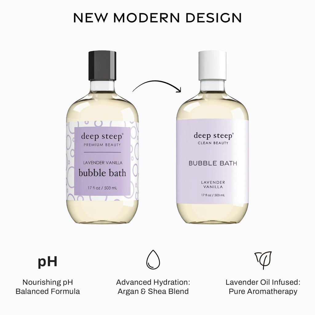 Bubble Bath, Lavender Vanilla, 17oz, 2-Pack, Hypoallergenic