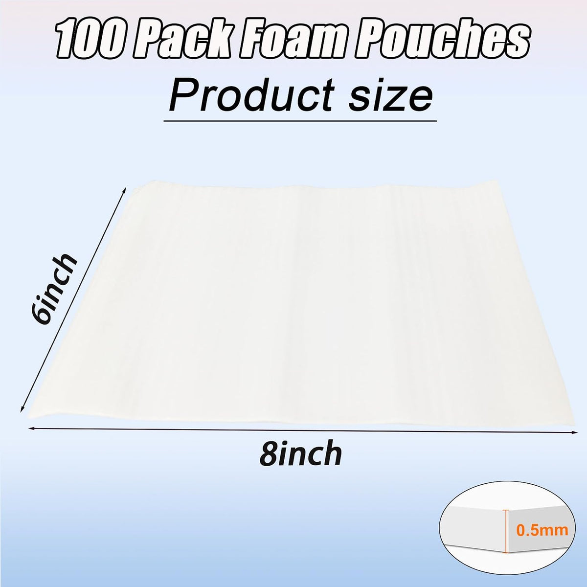 XHmax 100PCS 6x8Inch Cushioning Foam Pouche for Moving and Storing