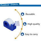 Mini Tape Cutter Portable Tape Dispenser, Blue, 6 PCS
