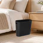 Small Trash Can Plastic Bathroom Wastebasket 3.2 Gallon Slim Garbage Container Bin with Handle for Home Kitchen