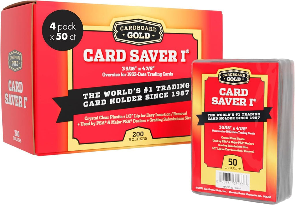 Card Saver 1 - Semi Rigid Card Holders - 200 Count | PSA BGS SGC Grading Submissions, Acid-Free Polypropylene