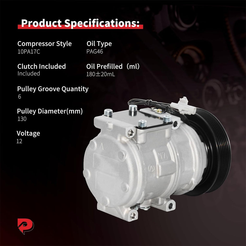 PHOBOOS A/C compressor with Clutch Compatible with Toyota & Lexus