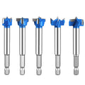 Carbide Tipped Forstner Bit Set 19/32" to 25/32", 1/4" Hex Shank Wood Drill Bits for Cabinet, Door, Plywood 5 PCS