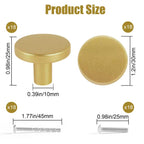12 Piece Drawer Knobs, Gold Cabinet Knobs with Screw, 30mm Drawer Pulls for Dresser, Kitchen, and Cabinet Drawers