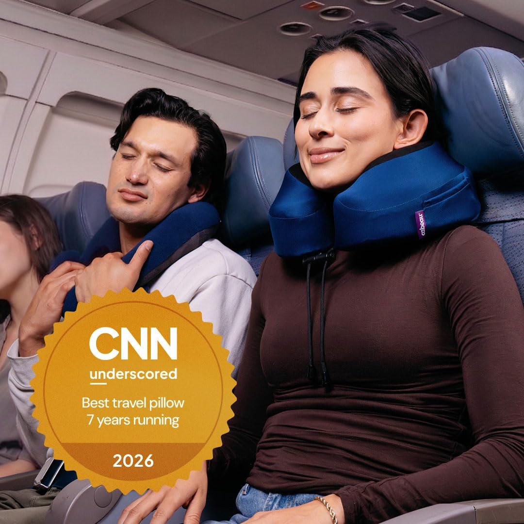 Evolution S3 Airplane Travel Pillow for Long Flights - Supportive Memory Foam Body Positioner with Seat Straps to