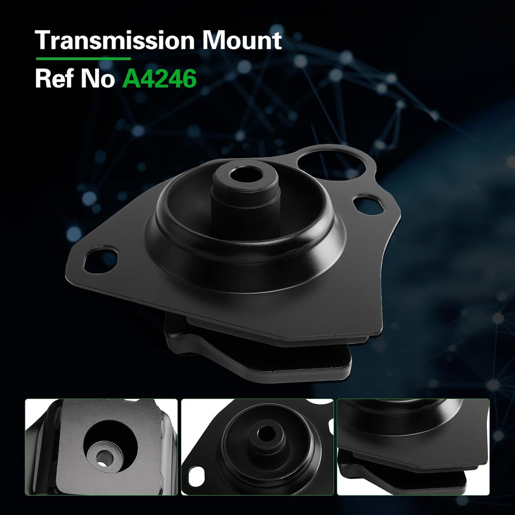 Engine Motor and Transmission Mount Kit Compatible with Prius 2004-2009