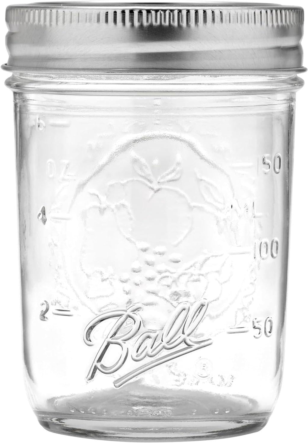Regular Mouth Glass Mason Jars with Lids and Bands, Used for Canning (Half Pint, 8 Ounce (Pack of 24))