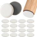 1-3/4" Self-Adhesive Furniture Sliders for Carpet (16-Pack, Beige)