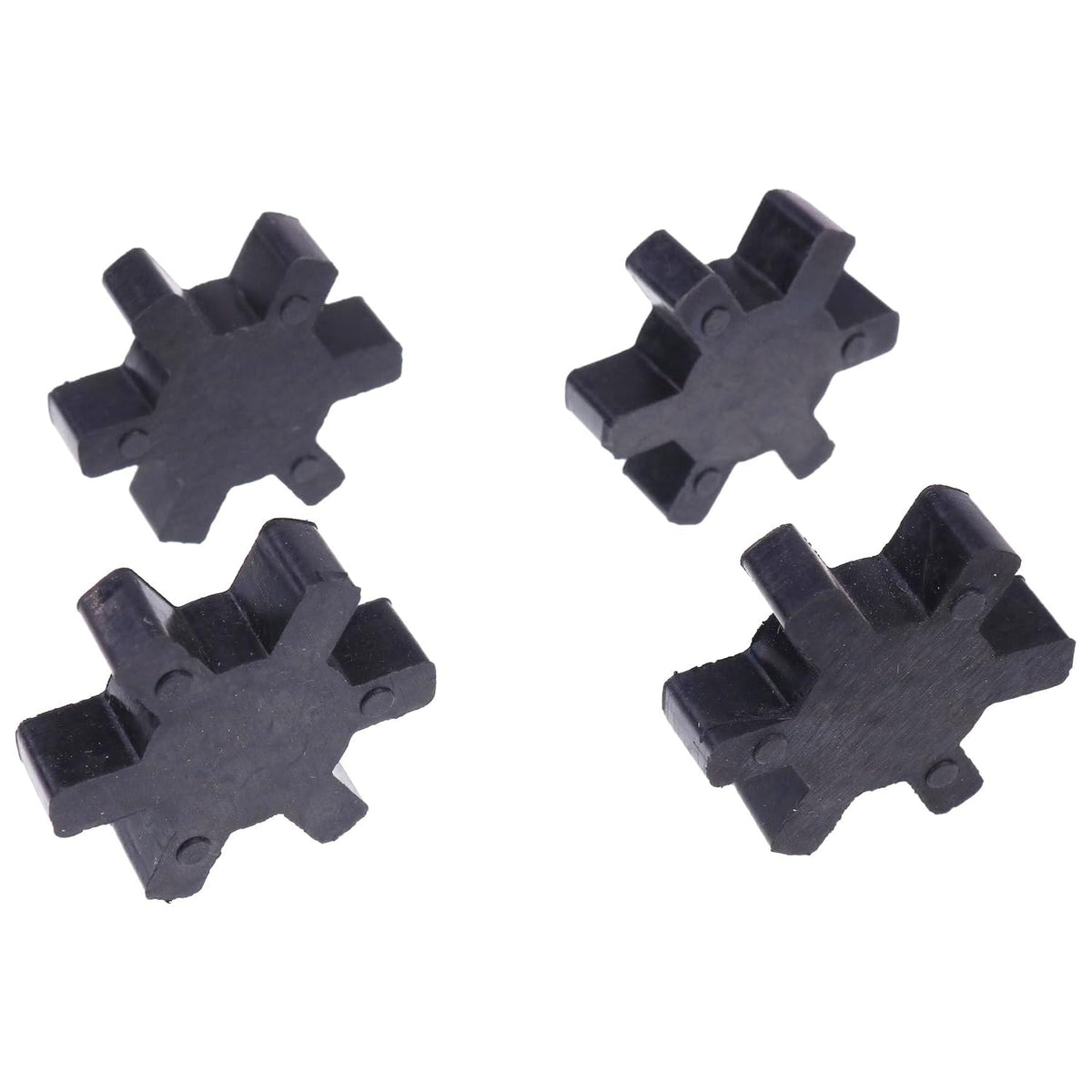 4X Black Flexible Solid Type NBR Rubber Spider Center Inserts Compatible with L075 Lovejoy Martin L Jaw Coupling