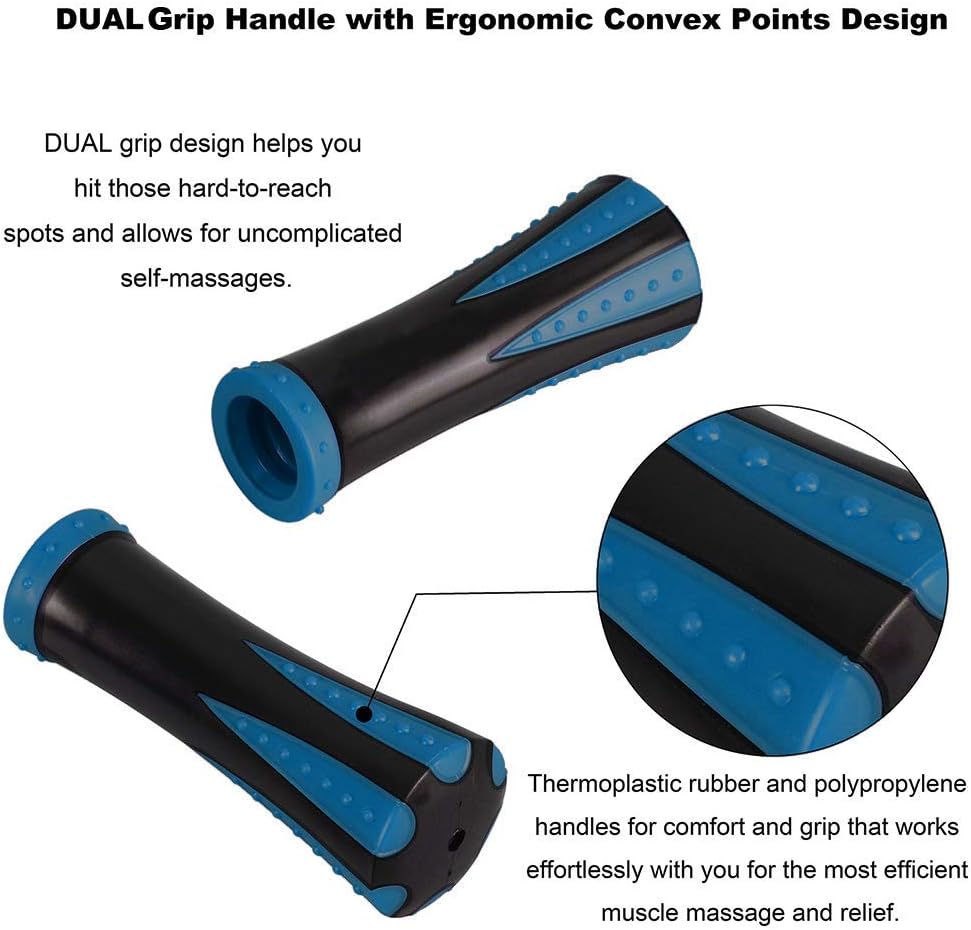 Professional 9-Roller Deep Tissue Massage Stick - Portable Muscle Recovery Roller for Athletes, Relieves Post-Workout