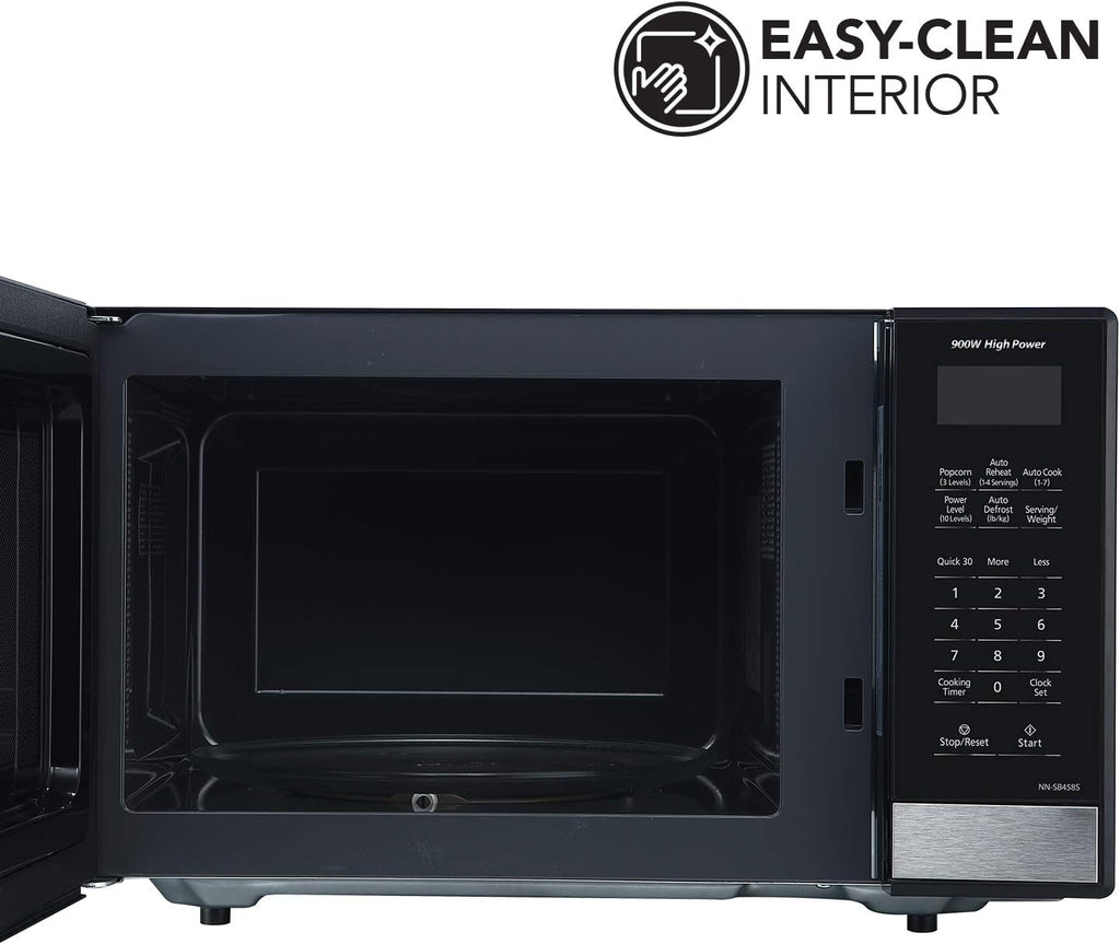 NN-SB458S Compact Microwave Oven, 0.9 cu.ft., Stainless Steel/Silver