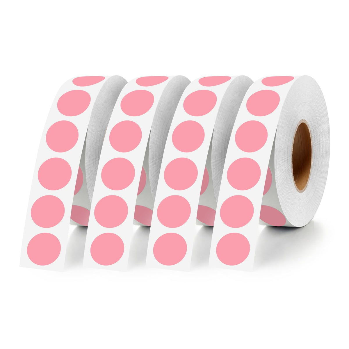 4 Rolls 4000 Dot Stickers 1/2 Inch Round Color Coding Label(Pink)
