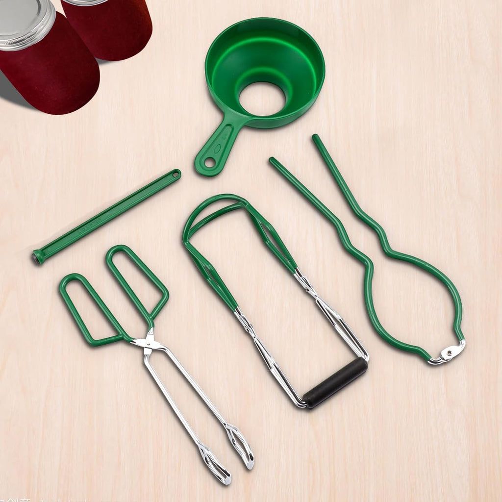Stainless Steel 21.5 QT Canning Pot with Rack & Lid, Canning Supplies Starter Kit and 6 Pieces Tools Set, Water Bath