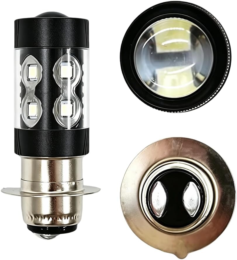 DSkoiph 2x H6m 100W LED Super White HeadLight Bulbs Fit For Honda TRX 250 300 400 450 700