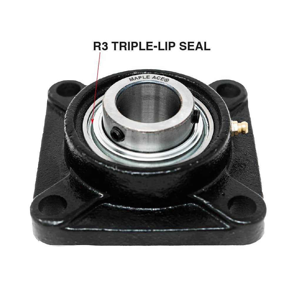 MAPLE ACE UCF204-12 Square Flange Bearing 3/4" Bore Self-Aligning (Qty 4)