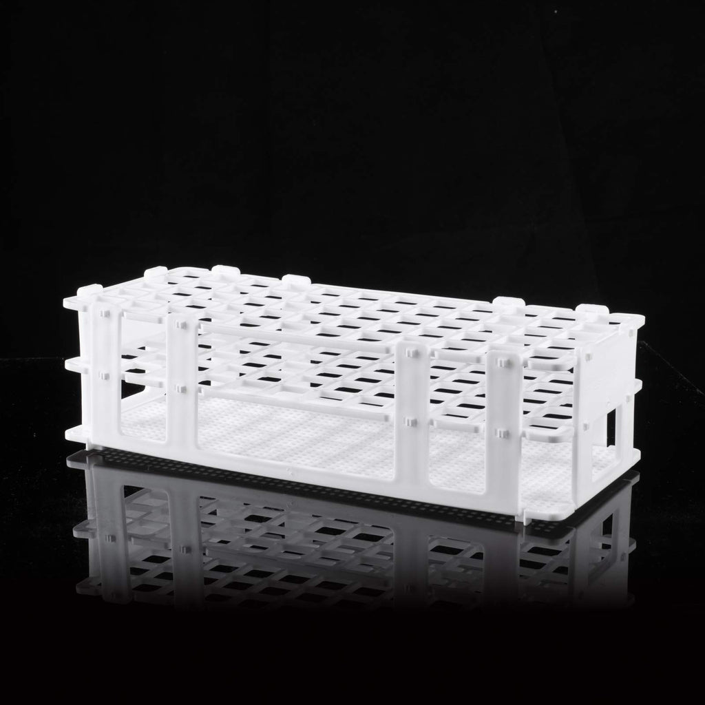 Plastic Lab Tube Rack Storage Stand Holder Detachable for 16mm ID, 60 Holes