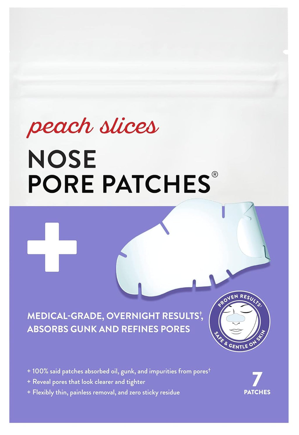 Nose Pore Patches (7 ct) - Overnight Blackhead Remover - Pore Strips - Absorbs Gunk - Thin, Flexible & Painless