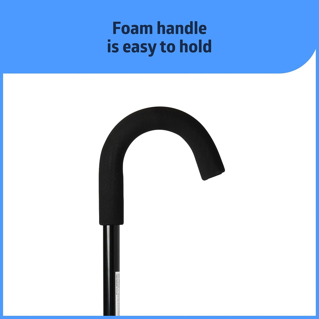 Aluminum Cane Walking Aid is Portable & Lightweight, Helps Seniors & Adults with Balance, Knee Injuries, Leg Surgery