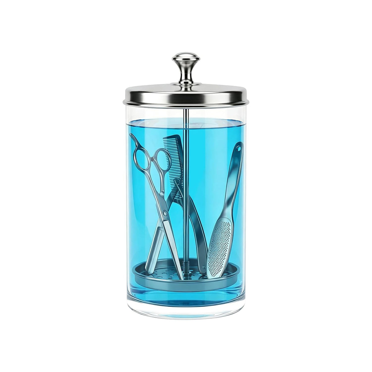 21 Oz Disinfectant Sterilizer Jar Barber Jar Glass Jar for Manicure