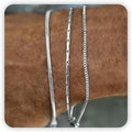 Mens Bracelet - Dainty Gold/Silver Chain Bracelet Stack 14K Gold Plated Silver Bracelets for Men Stainless Steel